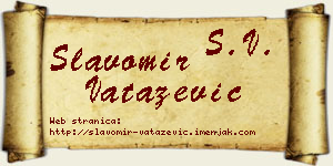 Slavomir Vatazević vizit kartica